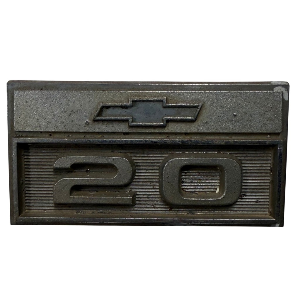 Vintage Chevrolet 20 Bowtie Emblem 3874042 C-1 Truck Fender Trim Badge Metal